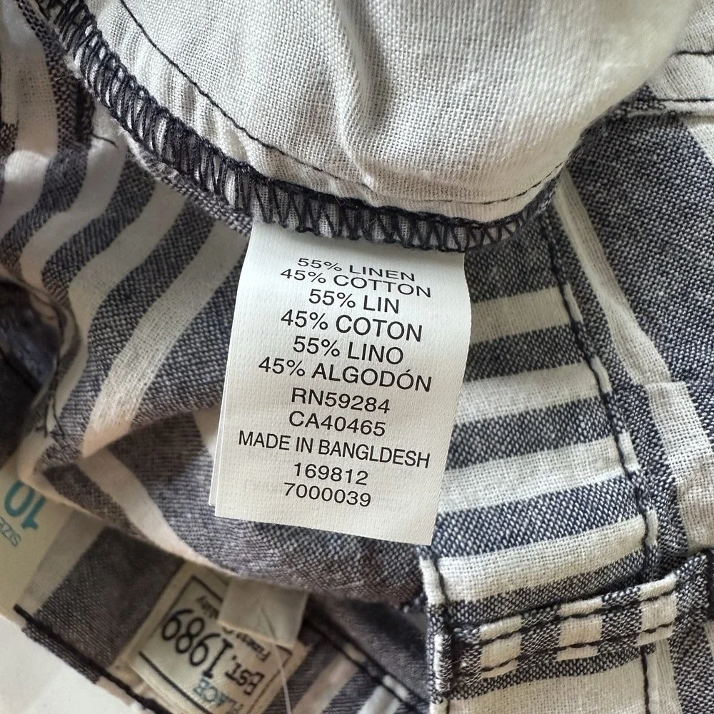 NWT‎ The Children's Place Bermuda  Shorts Size 10 Boys Linen Cotton Nautical